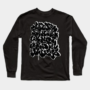 Graffiti ABC - Alphapet Series #1 - Bubbles - black Long Sleeve T-Shirt